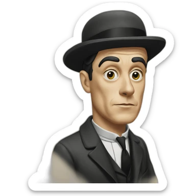 buster keaton stunt sticker