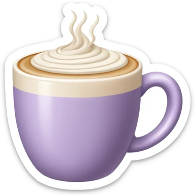 Pale purple coffe Latte  sticker