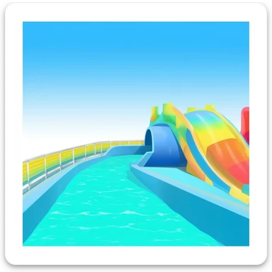 Water slide at the water park sticker