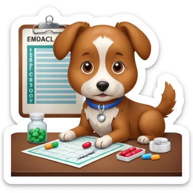dog Medication Schedule sticker