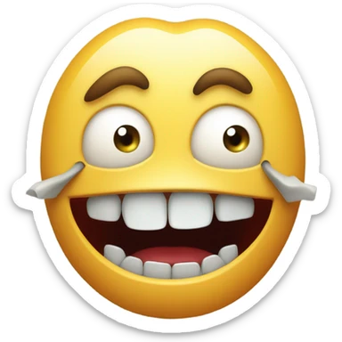 Scared teeth chittering  sticker