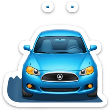 car in middle traffic lane add lanes sticker