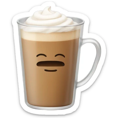 Capuchino in a clear cup sticker