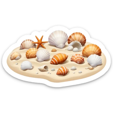 Beach with seashells sticker