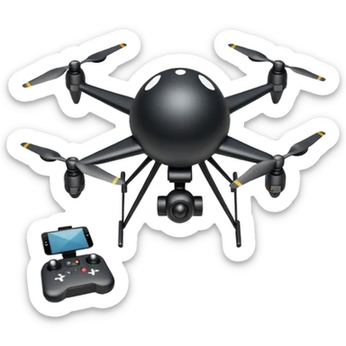 Drone kamikaze avec une bombe sticker