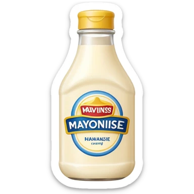 a bottle of mayo sticker