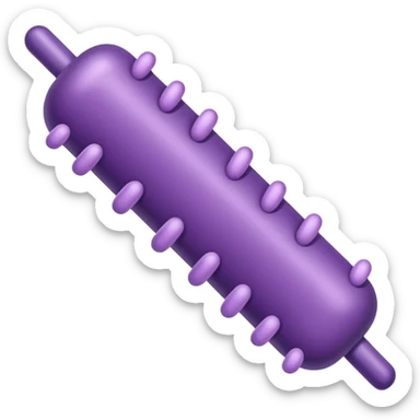 Multiple Lactobacillus bacteria emojis, thick rod shape, purple, soft fibrous texture, clean ingredient icon style
 sticker