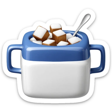 sugar bowl with sugar cubes sticker