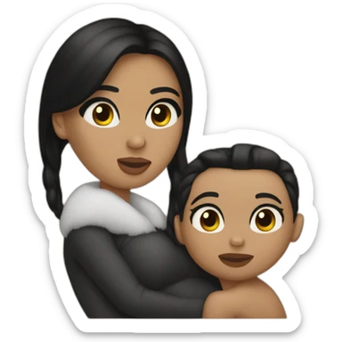 kim kardashian carrying midget kanye sticker