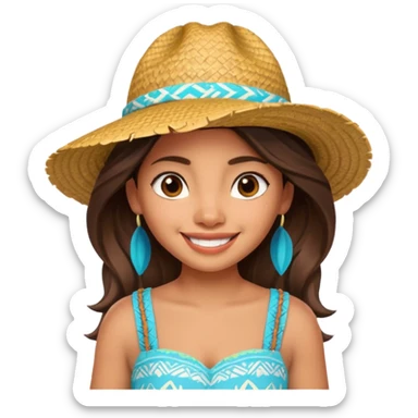 Moana wear hat sticker