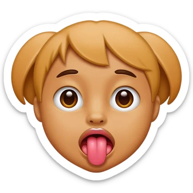 Feet sticking out tongue out sticker