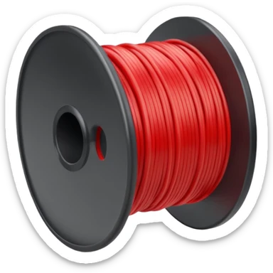 spool of red filament sticker