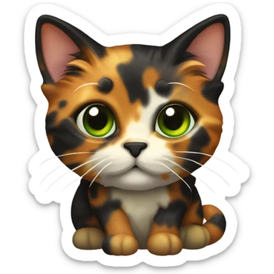 Tortoiseshell cat sticker