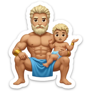 zeus thigh and baby on it sticker