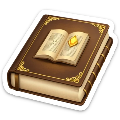 a magic book of knowledge sticker