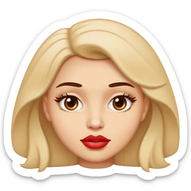 lusty face expression with suggestive eyes and lips sticker