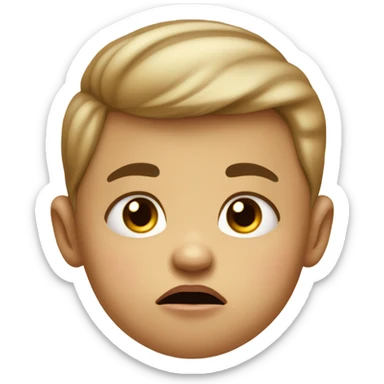 baby frowning sticker