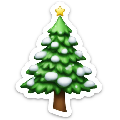 Christmas tree with snow sticker
