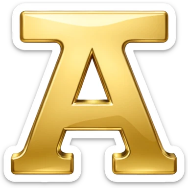 letters "A and I" sticker