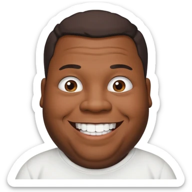 Fat black man with half of missing front tooth sticker