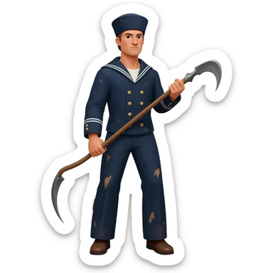 Ishmael from moby dick with harpoon sticker