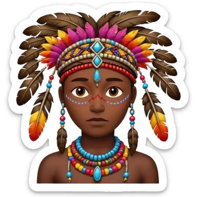 tribal person sticker