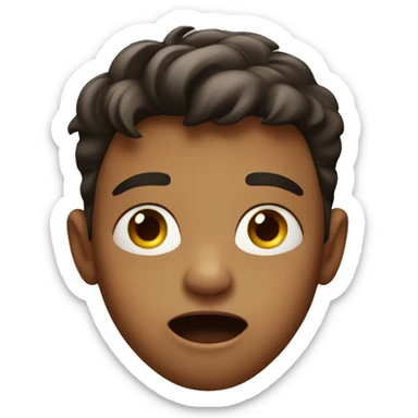 boy looks surprised sticker