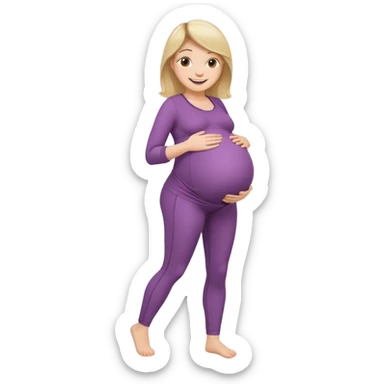 femme belly stuffing enceinte legging sticker