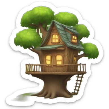 cute treehouse sticker