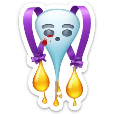 iv drip with ribbon sticker