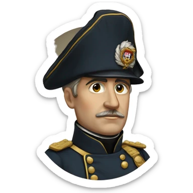 British Officer xix century sticker