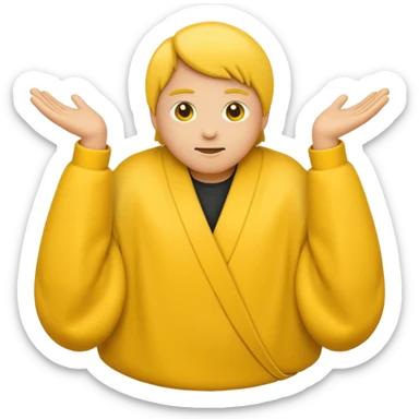 emoji of a shrug  sticker