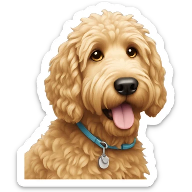 Golden doodle dog sticker