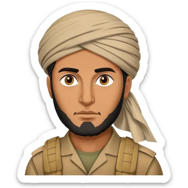 A afghan men in war  sticker
