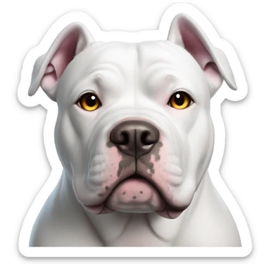 Lilac tri XL American Bully dog with blue eyes sticker