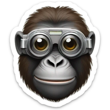 ape with camera goggles sticker