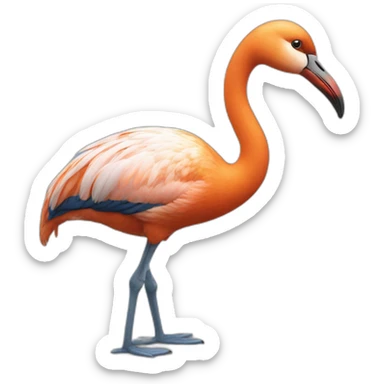 flamant bleu sticker