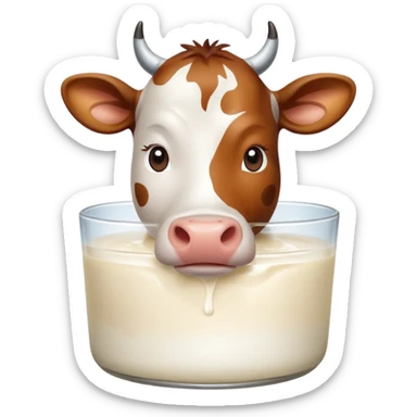 cow in a milk sticker