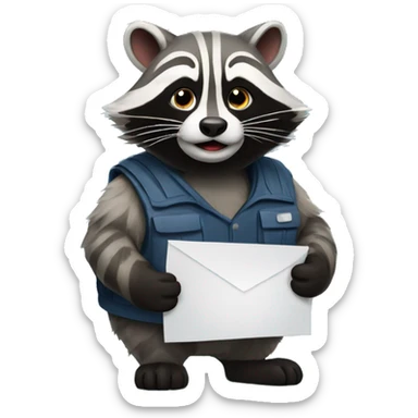 Trash panda doesn’t want to go to work  sticker