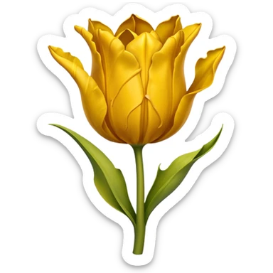 wilted tulip flower yellow dead sticker