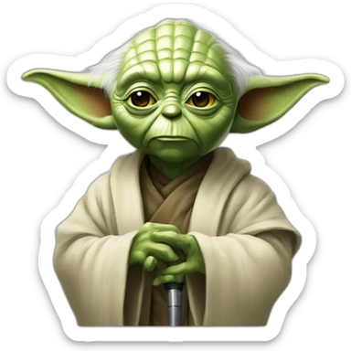 Yoda Master whit mucrophone sticker