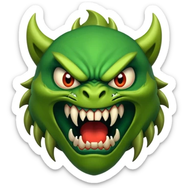Scary monste sticker