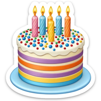 Birthday cake emoji sticker