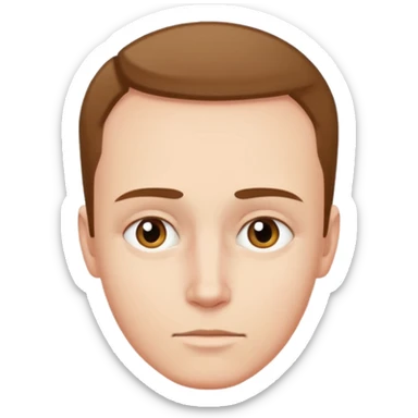 forhead with "Here" text on it sticker