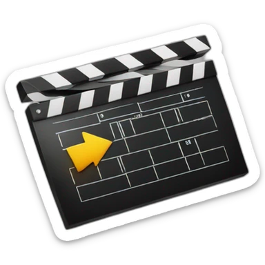 black cinema clap sticker