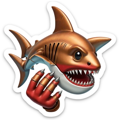 Freddy Krueger shark finger glove sticker
