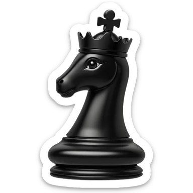 black chess pieces, queen piece sticker