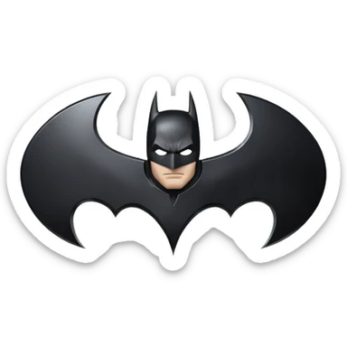 Make a emoji of batman logo pro level  sticker