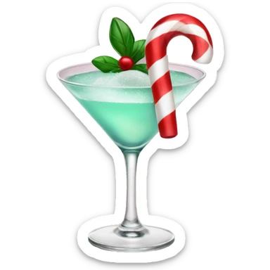 candy cane martini sticker