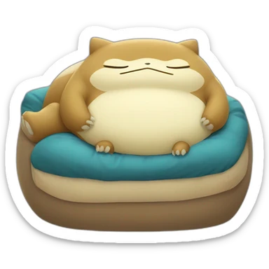 Snorlax sleeping sticker